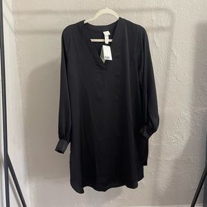 H&M Black Satin Dress
